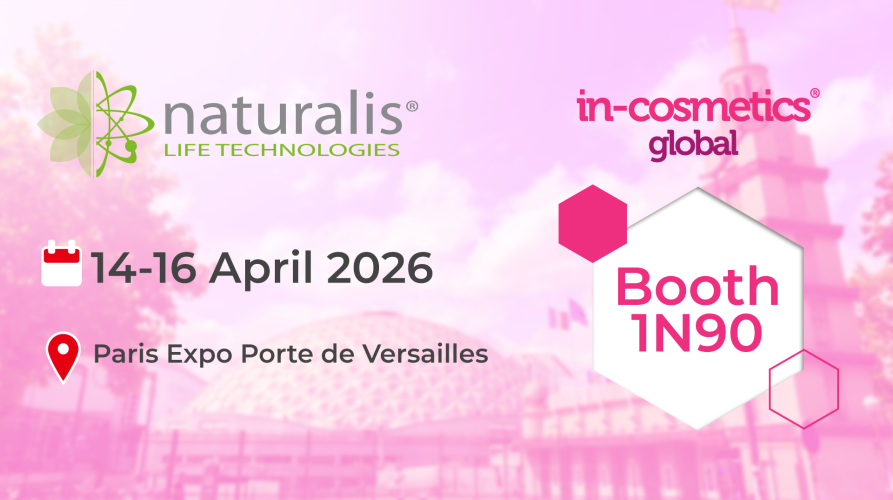Naturalis at In-Cosmetics Global 2026 Paris booth 1N90 DERMA-VECT niosomal active ingredients launch