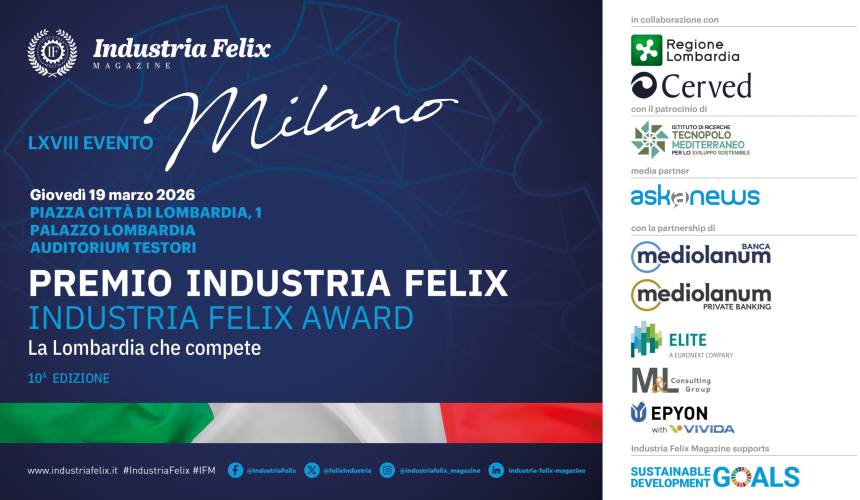 Premiazione Naturalis Industria Felix 2026 tra le migliori aziende lombarde